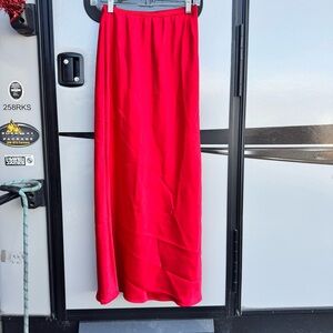 A new day Satin Christmas Red Skirt